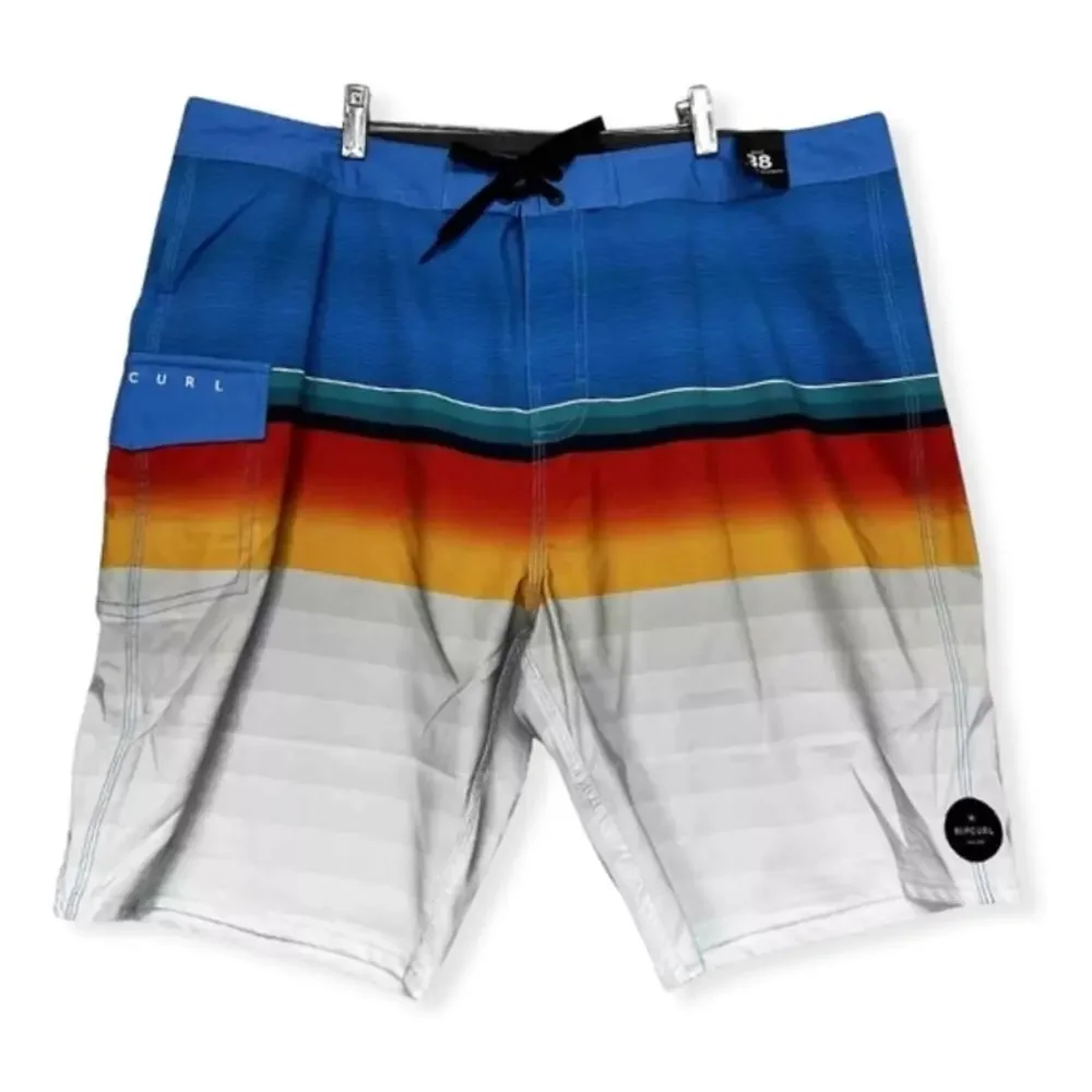 RipCurl Board Shorts Daybreakers Stripe Pattern Adjustable Drawstring M 30 NWT